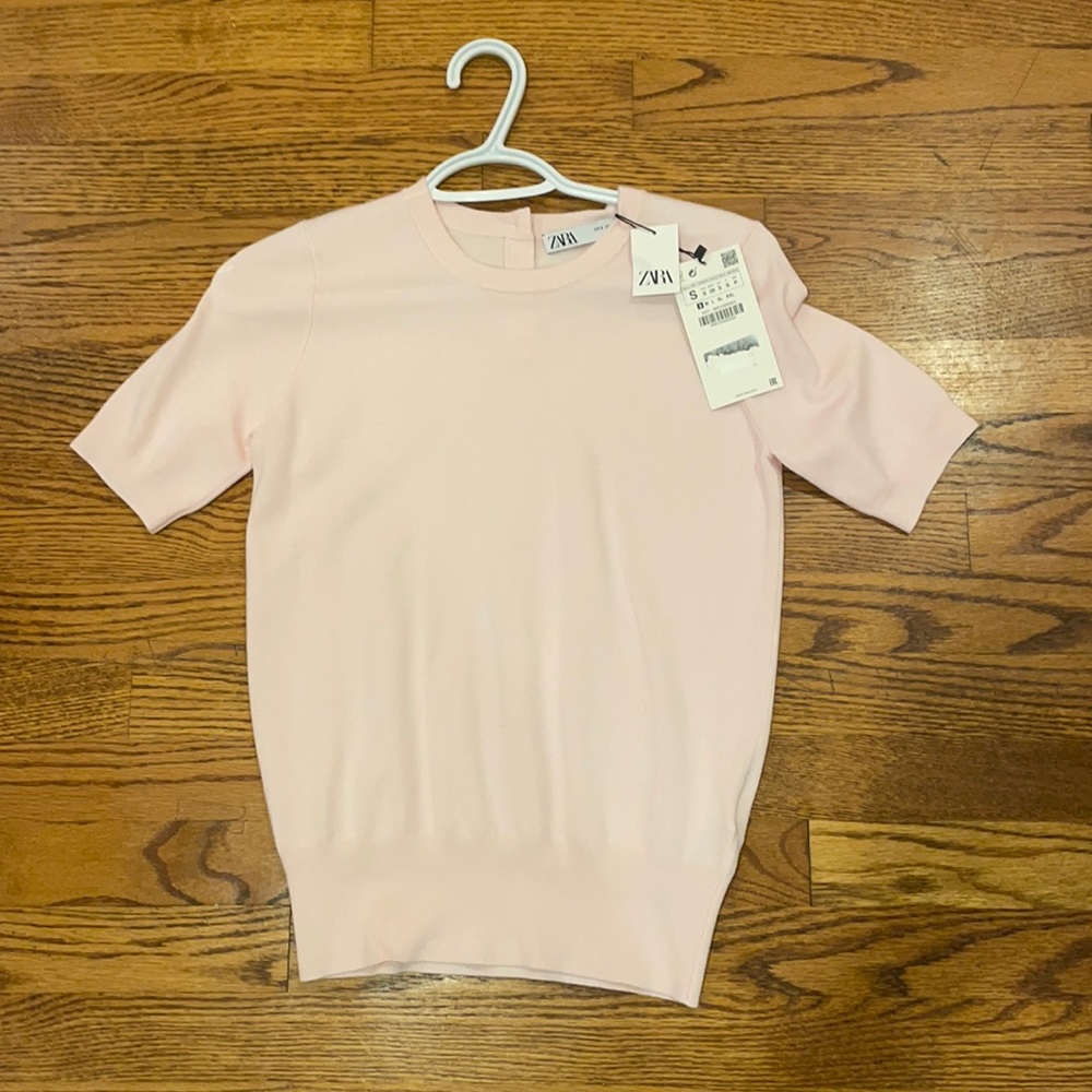 Zara Light Pink Top short sleeve top size small